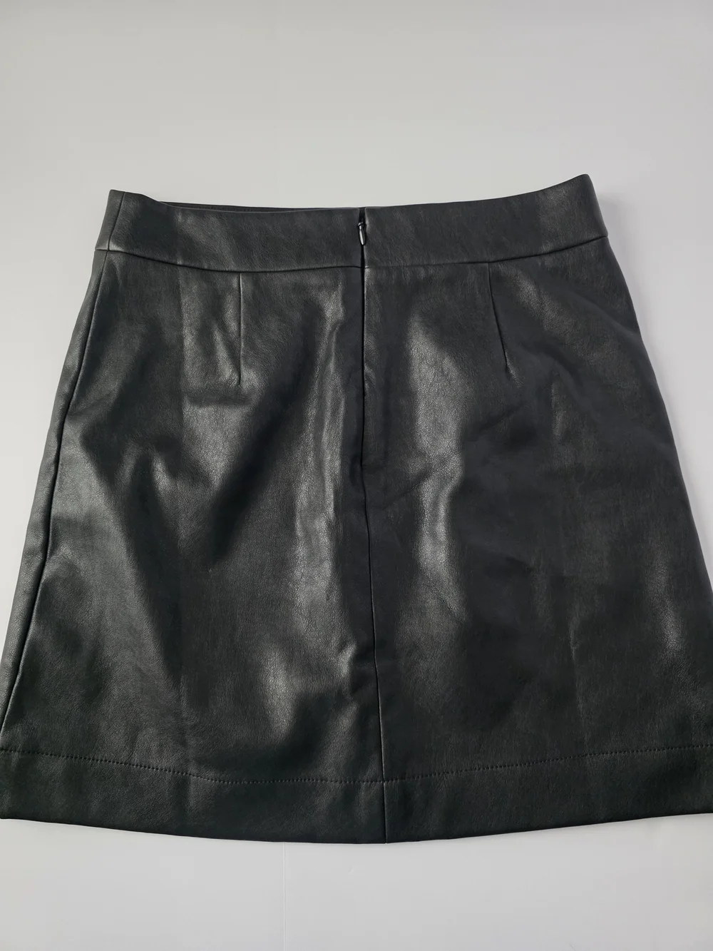 J. Crew Faux-leather A-line mini skirt Jcrew factory black Size 6
